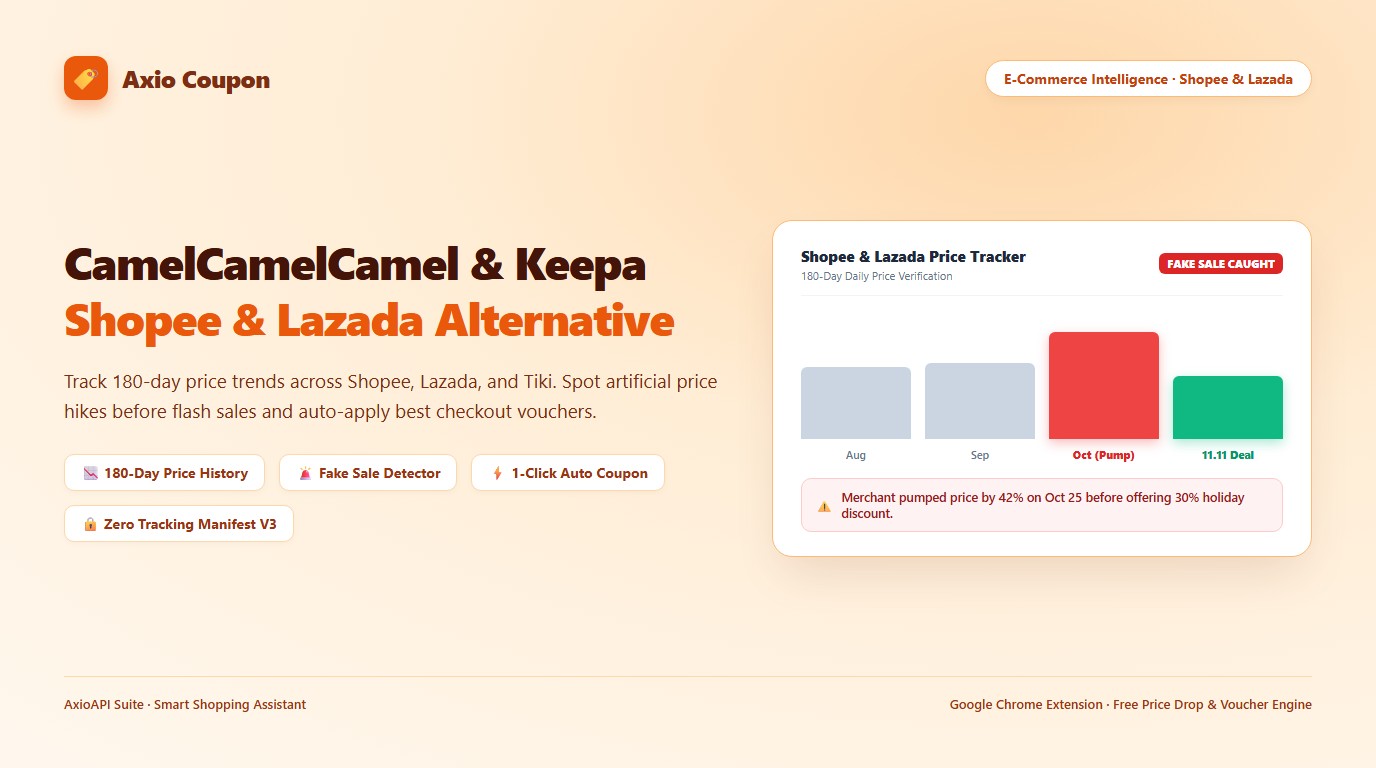 CamelCamelCamel and Keepa alternative for Shopee and Lazada price history tracking